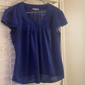 beautiful sapphire double flutter sleeve blouse